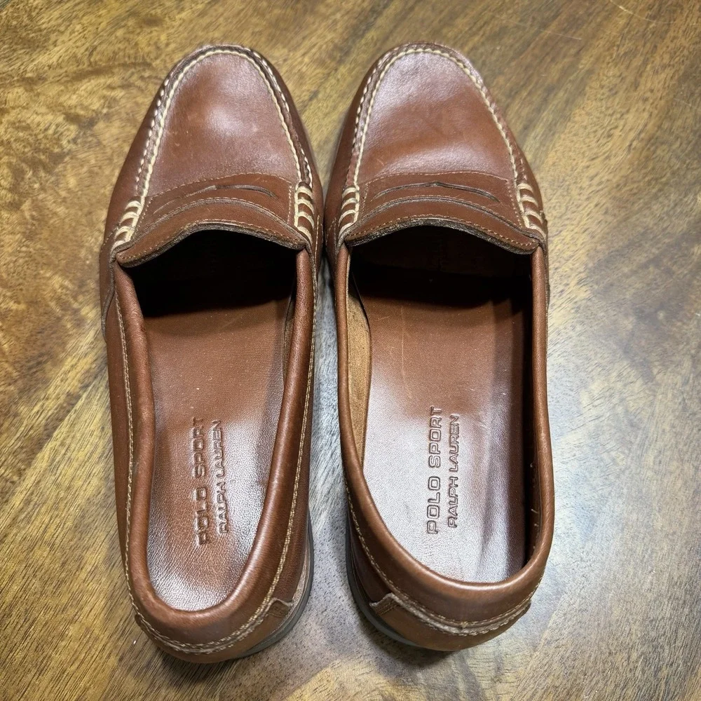 Polo Sport Ralph Lauren Leather Penny Loafers Men's Size 9.5